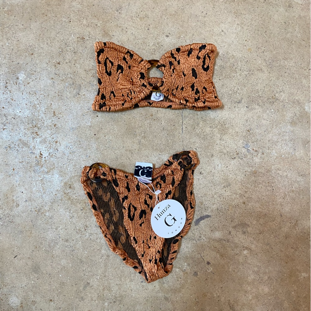 OS Hunza G Leopard Copper Glitter Gloria Bikini